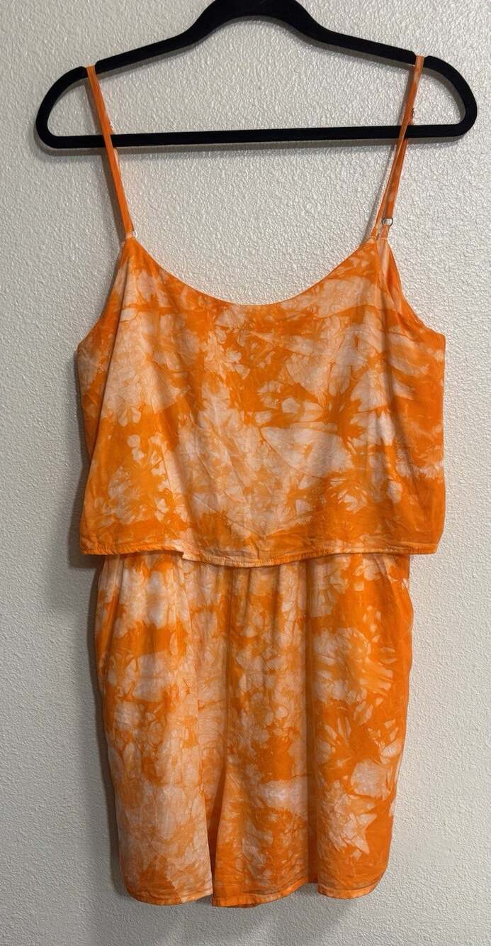 Anthropologie Amadi Emira Size M Tie Dye Romper Beach Vacation Spring Break Boho